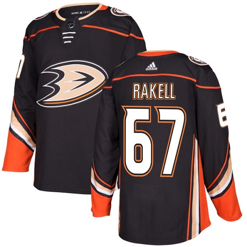 Adidas Men Anaheim Ducks 67 Rickard Rakell Black Home Authentic Stitched NHL Jersey